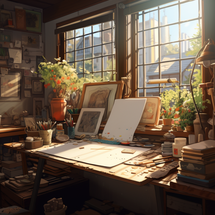 elena_84045_an_artist_working_desk_calm_palette_4c63bbf6-3e84-4e77-bfaf-2e9ab9749e17